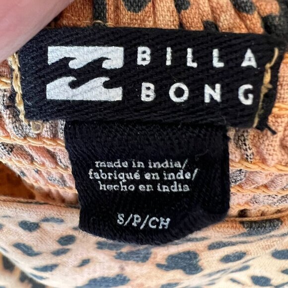 Billabong Dress Womens Size Small Paradise Leopard Print Off the Shoulder Mini - Picture 2 of 16